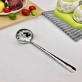 thumbnail image 4 of Limei Soup Ladle Metal 430 Stainless Steel Ladles Spoon And Slotted Colander Spoon Set Small Soup Ladle With Holes Strainer Scoop Ladles For Serving Gravy Hot Pot Or Restaurant (Soup Ladle), 4 of 7