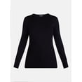 thumbnail image 6 of Scenario Women's and Women's Plus Rib Tee with Long Sleeves, Sizes XS-4X, 6 of 6