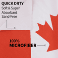 thumbnail image 3 of Evlmd 2 PCS Oversized Sand-Free Microfiber Beach Towel, 30" x 60", Canada Flag-Inspired Design, Quick Dry Lightweight Towel, Soft & Absorbent, Compact Travel Towel for Beach & Pool, 3 of 7