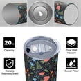 thumbnail image 4 of Pioneer Flower Floral Print Pattern 20oz Skinny Tumbler with Straw & Lid, Double Wall Vacuum Insulated Cup, Leak-Proof, Cup Holder Friendly, Hot 6H Cold 12H, 4 of 6