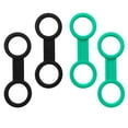 thumbnail image 2 of 4x Scuba Dive Snorkeling Silicone Snorkel Keeper Clip Retainer - Negro y Negro y verde Cola Máscara de snorkel portero, 2 of 6
