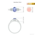 thumbnail image 5 of ANGARA Natural Vintage Style Oval Tanzanite Ring with Diamonds in 14K White Gold for Women (Size-7x5mm) | December Birthstone, Birthday, Anniversary, Jewelry Gift for Women | Natural Tanzanite Ring, 5 of 9