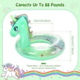 thumbnail image 4 of MoKo Unicorn Pool Floats for Kids, Inflatable Swimming Ring Beach Swim Floaties Toys Party Supplies, Green, 4 of 6