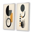 thumbnail image 3 of Designart "Simple Circles Geometric Minimalism" Modern Geometric Framed Wall Art Set Of 2 - Modern Grey Gallery Wall Frame Set For Home Decor, 3 of 6