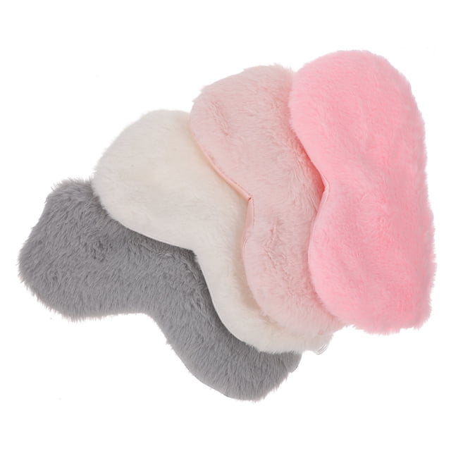 4Pcs Fluffy Eye Masks Comfortable Blindfolds Colorful Night Eyeshade Covers Comfortable Eye Covers