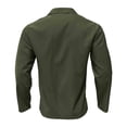thumbnail image 5 of Stamzod Men's Dress Shirts Deep V Neck Long Sleeve Wrinkle-Free formal Shirt Business Casual Button Down Shirts Army Green S, 5 of 8