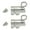 Silver, variant on 2Pcs Spring Bounce Door Bolt Automatic Latches Lock Hardware Aluminum Alloy Window Latches Window Gate Security Pull Rings
