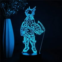 My Hero Academia Anime Figure 3D Led Night Light Bakugou Katsuki Manga Figure Desk Lamp Bedside Bedroom Decoration Home Decor Nightlight Birthday Gift