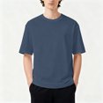thumbnail image 3 of Couple Matching Cotton T-Shirt Set "Love You Love You More" Navy Blue Crewneck Tees Women-S, 3 of 5