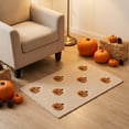 thumbnail image 4 of Summercome Halloween Spooky Jacquard Ghost Bath Mat, Jacquard Pumpkin Bathroom Rug, Soft Plush Non-Slip Washable Bath Rug for Halloween Front Door Decor, Machine Washable, 16x24 Inch, 4 of 7