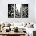 thumbnail image 3 of Elephant Stock Madison Avenue Wall Art - Horizontal Multi Panel Canvas - 3 Piecedining Room Wall Decor - Photography City Multi Panel - Black And Graydecor By Philippe Hugonnard - 74" x 48", 3 of 8