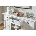 thumbnail image 6 of NovaSolo Halifax Mahogany Wood Buffet with 4 Doors 3 Drawers in White, 6 of 16