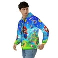 thumbnail image 4 of Lsque Mario for Mens Full-zip Hoodie, Zip-up Pullover Hooded Sweatshirt, Kangaroo Pocket Hoodie Ideal for Daily Wear, Travel, and Home-Small, 4 of 8