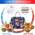thumbnail image 4 of Pioneer Flower Floral Print Pattern Womens Lunch Box for Work,Insulated Large Lunch Bag for Tween and Teen,Loncheras Para Mujer,Leakproof Adult Lunch Bag for Work,Beach,Travel,Picnic,Camping, 4 of 7