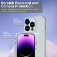 thumbnail image 5 of Étui pour iPhone 14 Pro Max 2022 (6.7 Pouces), Étui de Téléphone Souple en TPU pour iPhone 14 Pro Max, Protection de Caméra Mignonne pour Femmes Filles, Bleu Rose, 5 of 5