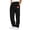 Black, variant on Npasoilc Casual Sweatpants for Men Solid Color Drawstring Waist Elastic Leather Label Straight Sport Trousers,Navy