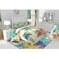 thumbnail image 4 of Tropical Bed Set King,Watercolor Palm Tree Leaf Comforter Set for Teens Youth ,Green Plant Tree Bedding Set,Jungle Botanical Quilt,Abstract Oil Plainting Style Duvet Insert, 4 of 5