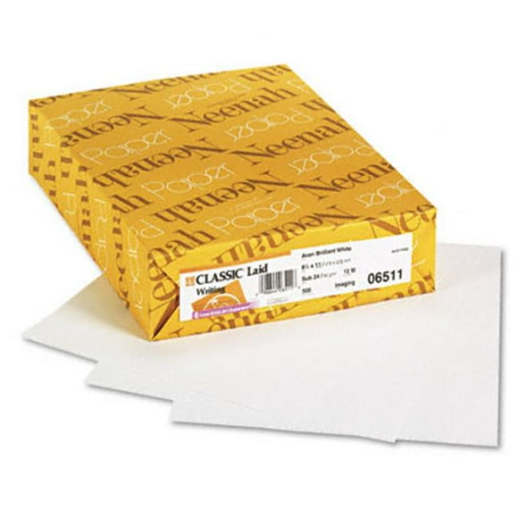 Neenah Papier Classique Lavé Papier d'Écriture - 24 lbs - 8-1/2 x 11- Avon Blanc Brillant - 500/rame