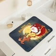 thumbnail image 4 of Merry Christmas Dish Drying Mat Reindeer Santa Claus Dish Drainer Mats 16x20 Inch Holiday Decorative Absorbent Dishes Pad Heat Resistant Foldable Mats Pads for Kitchen Counter Sink, 4 of 5