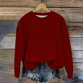 thumbnail image 4 of MKOSPLRT Fall Sweatshirts for Girl 1-12Y Crew Neck Pullover Tops Solid Long Sleeve Sweat Shirts Lightweight Running Shirts, 4 of 7