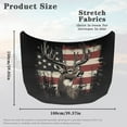 thumbnail image 7 of Uorisanigo Hood Cover All-Season Protection Fabric Cover Deer American Flag Car Hood Covers Protection Stretch Polyester Fabric Automotive Accessories Suitable for Cars, 7 of 7