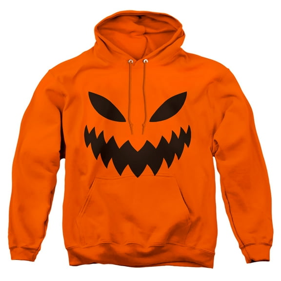 Popfunk Halloween Jack-O-Lantern Costume Adult Pull-Over Hoodie, Orange, Large