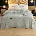 thumbnail image 1 of Summer Blanket Flannel Fleece Blanket Patchwork Quilt Microfiber Blanket Double Sided Cold Effect 47x79IN Cooling Weighted Blanket Soft Fuzzy Plush Transfer Heat to Keep Body Cool Night Sweats, 1 of 3