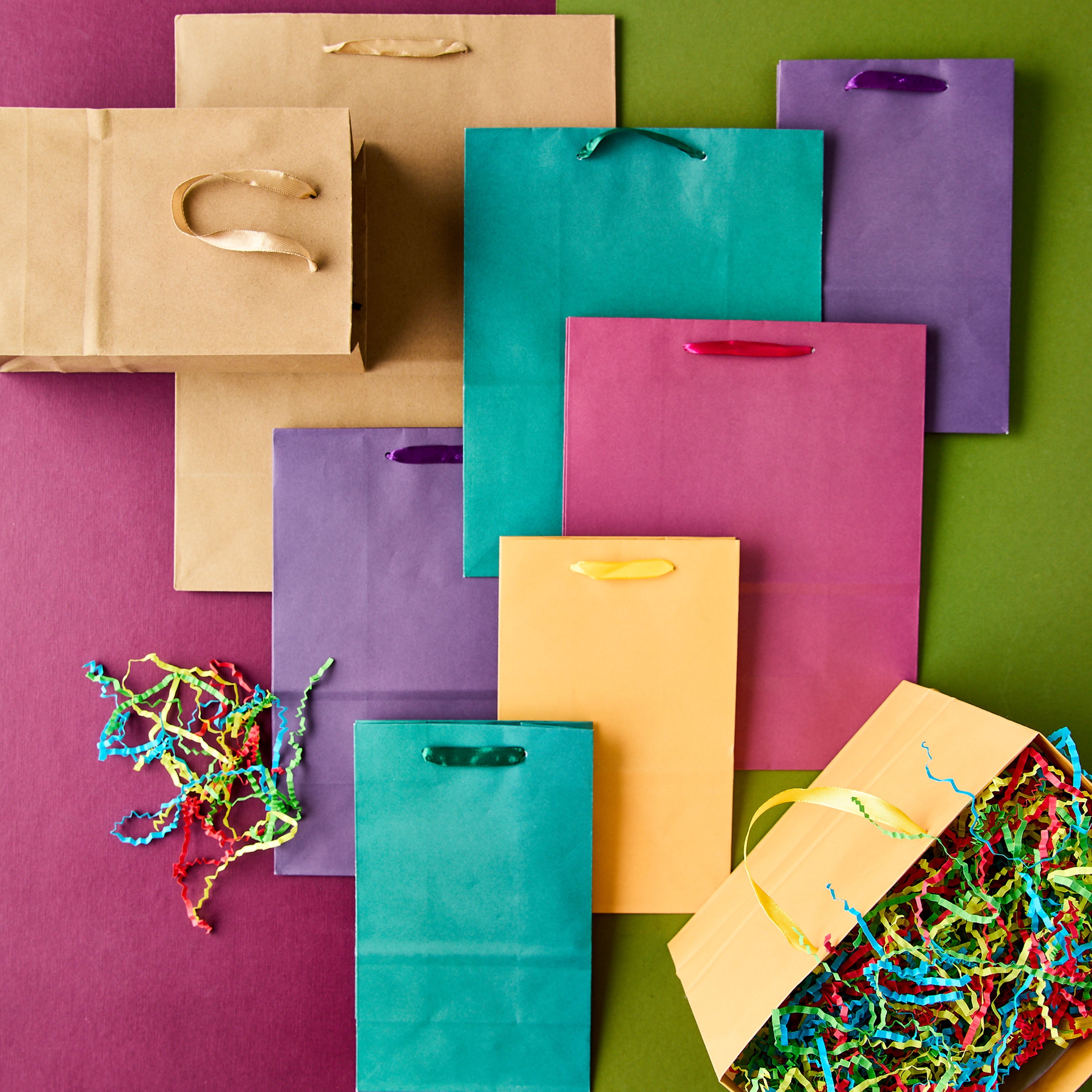 Hello Hobby Large Multicolor Paper Bags, 8" x 10", 13 Count