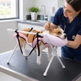 thumbnail image 2 of Pet Grooming Hammock for Small Dogs Cats,24 Inch Stainless Pet Bathing Rack with Scratch Restraint and Dog Grooming Holder,Pet Sling for Cats and Small Dogs,Foldable Portable,Nail Trimming, 2 of 3