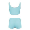 thumbnail image 6 of Breezora Cropped Tank Top Set with High Waist Shorts Women's Summer Workout Outfit L Size Blue, 6 of 9