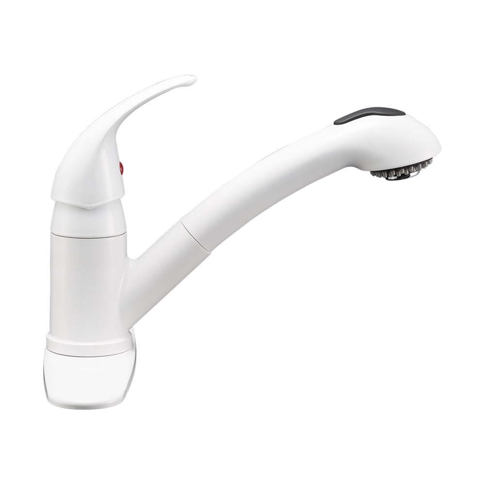 Dura Faucet Designer Pull-Out RV Kitchen Faucet - White