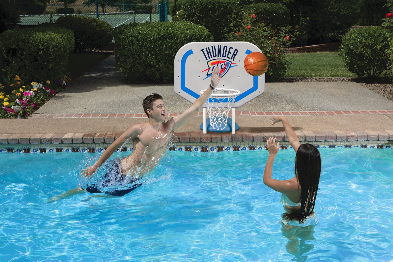 Poolmaster Oklahoma City Thunder NBA Pro Rebounder-Style Poolside Basketball Game