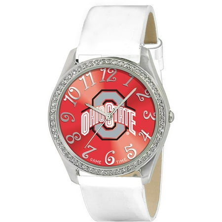 Game Time NCAA Women's Ohio State Buckeyes Glitz Watch, Silver