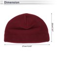 thumbnail image 3 of Unique Bargains Cycling Hat Keep Warm Hard Hat Liner Polar Fleece Fabric Claret 27x20cm 1 Pcs, 3 of 7