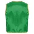 thumbnail image 2 of iixpin Mens Halloween Deluxe Arabian Prince Vest Shiny Stain Open Front Waistcoat Green L, 2 of 5