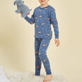 thumbnail image 2 of OJSFQUFP Cartoon Print Thermal Underwear 2Pcs Set Older Boys and Girls Soft Warm Base Layer for Fall and Winter (1-16Y), 2 of 5