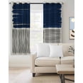 thumbnail image 2 of Navy Blue Striped Blackout Curtains for Bedroom Living Room Darkening Curtains 63 Inches Long Farmhouse Stripes Modern Abstract Art Window Curtain 2 Panels Set Window Treatment Grommet Drapes 52"x63", 2 of 9