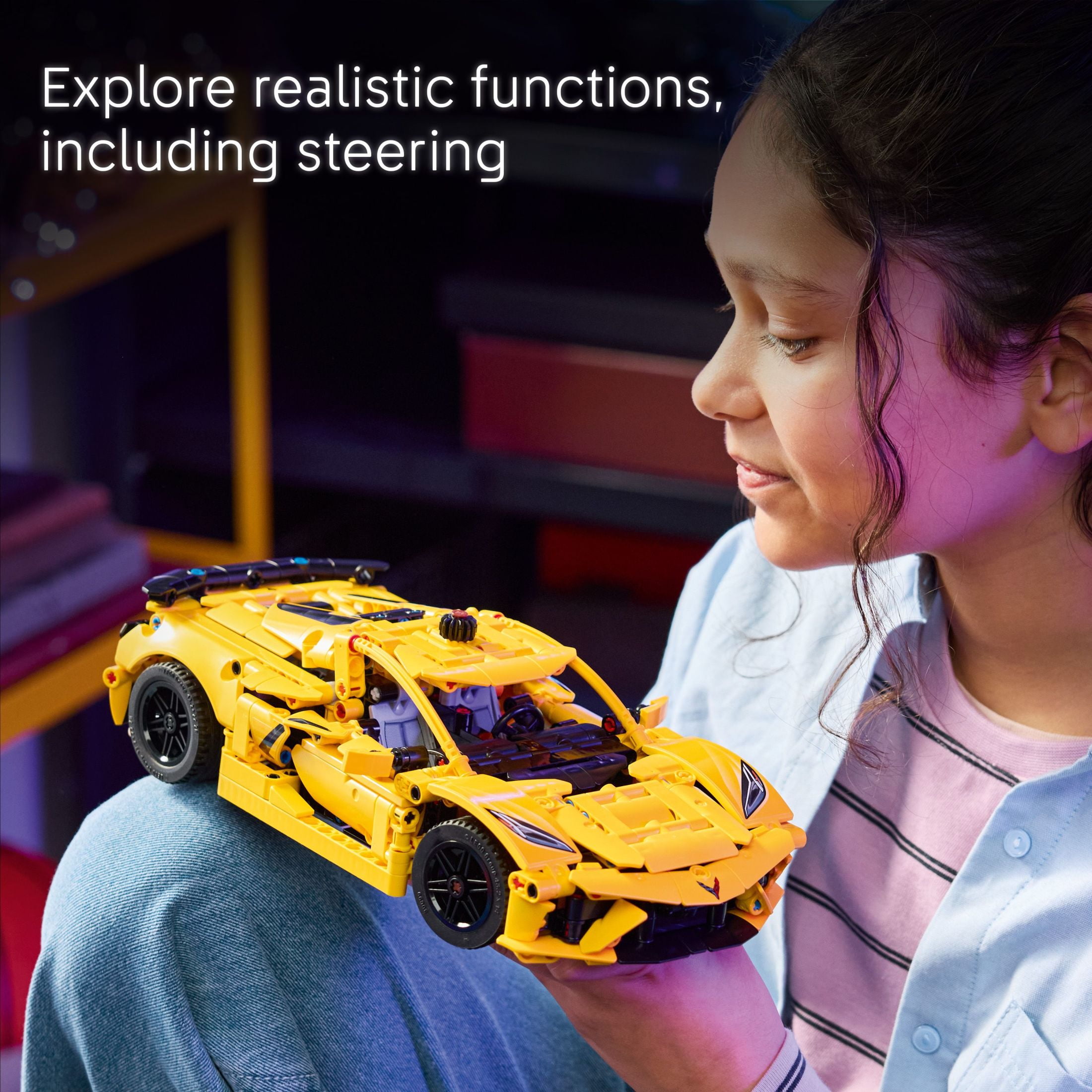 LEGO Technic Chevrolet Corvette Stingray Toy Car - Building Toy Set for Kids, Boys and Girls, Ages 9+ - Birthday Gift Idea - Model Car Kit for Display - 42205