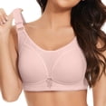 thumbnail image 5 of Gkeoshab Women's Bras Women's Minimizer Bandeau Bra Plus Size, Wireless Strapless Thin Bra with Back Support & 4-Row Closure Light Pink 42, 5 of 7