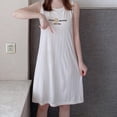 thumbnail image 2 of Nightgowns for Women with Built in Bra Removable Pads Nightshirt Dress Sleepwear Sleeveless Nightdress Full Slips, 2 of 7