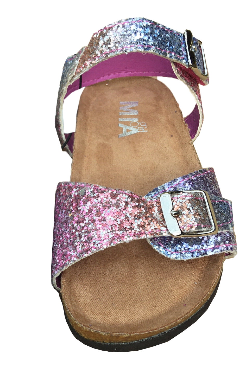 Mia Toddler Girl Sandals, Buckled Open Toe Glittered Pink, 5 - Walmart  Business Supplies