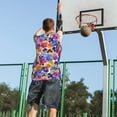 thumbnail image 5 of Sikiie The Garden Tricolor Pansy Flower Basketball Jersey Reversible Men's Mesh Athletic Sports Shirts Training Practice S-4XLMedium, 5 of 6