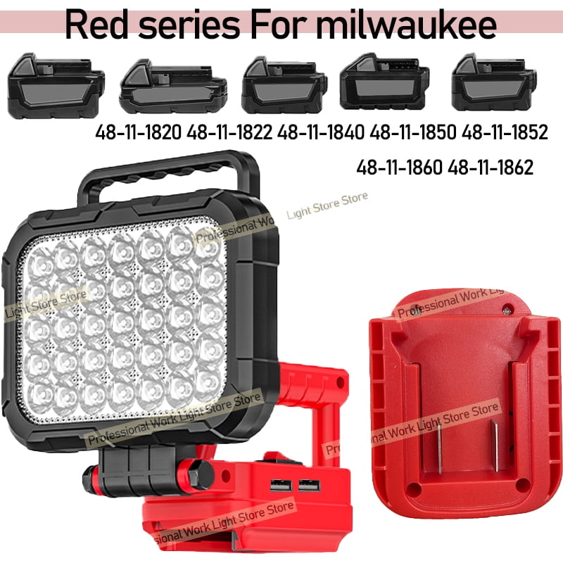 3" Power Tool Parts For De*walt 20V Battery LED Work Lights Outdoor Lamp Hand Lantern Spotlight USB Charger