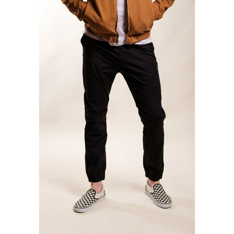 Brooklyn Cloth Side Pocket Zip Twill Jogger 2.0 for Male Elastic Drawstring Polyester for Men Walmart