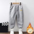 thumbnail image 4 of NOEGOEU Toddler Baby Boys Sweatpants Fleece Lined Winter Warm Joggers Athletic Pants Elastic Waist (Grey,4-5 Years), 4 of 8