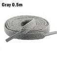 thumbnail image 2 of Baohd Shoelaces Thicken Athletic String for Running Shoes Accessories Soft Shoestrings Fabric Polyester Replacement Cord Solid Color Grey 0.5m, 2 of 9
