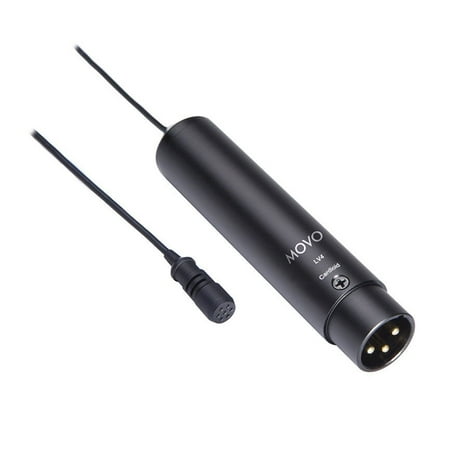 - Movo LV4-C XLR Phantom Power Lavalier Cardioid Microphone, with Lapel Clip and Windscreen