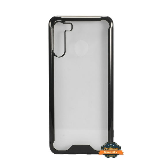 Samsung Galaxy A21 Phone Case Clear Slim Protective Cover Lightweight TPU Bumper Edges & Transparent Acrylic Hybrid Rubber Silicone Shockproof with Hard PC TPU BLACK Cover for Samsung Galaxy A21