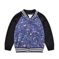 thumbnail image 1 of WEIYLL Hauts pour Garçons 2025 Hiver Manches Longues Imprimés Veste à Capuche Douce Marine pour 2-3 Ans, 1 of 6