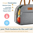 thumbnail image 6 of ComfiTime Lunch Bag - Insulated Lunch Box for Women, Large Capacity Cooler Bag for Adults & Teen, Cute Aesthetic Lunch Tote for Work, School, Extra Zippered Pocket for Wallet & Phone, 6 of 13